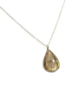 Labradorite Teardrop Pendant Necklace