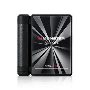 Monster Open-Ear Mic Headset, Dual-Fold Design, Mic Noise Cancellation Headphones, 100H Long Battery Life Bluetooth 6.0 Wireless Earbuds, Touch Control, IPX5 Sweatproof, for Running, Workout, Driving, Back to School– Gifts for Men & Women