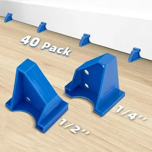 Upgraded 40 Pack Flooring Spacers Laminate Flooring Installation Kit with 1/4 & 1/2 Gap,  Floor Install Tool for Laminate, Vinyl Plank, Hardwood, LVT,  and Floating Floor Installation