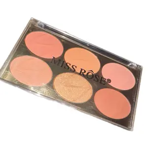 6 Tone Luxury Blush Kit with Smooth Powder for Natural Glow - Long-Lasting and Lightweight Mineral Powder - Perfect Gift for Daily Use - Foundation