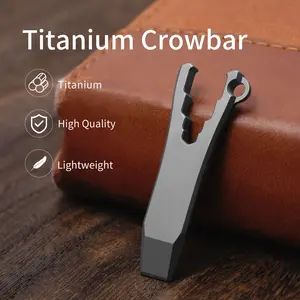 Titanium Alloy Pry Bar Tool, Mini Decorative Keychain, Multifunctional Edc Pocket Tool, Survival Tools, Outdoor Camping Compact Daily Carry Tool