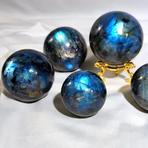 Large High Quality Strong Flash Labradorite Sphere,Rianbow Labradorite Sphere,Blue Labradorite Ball,Crystal Sphere,Polishing Labradorite