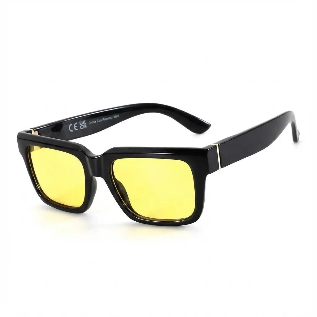 C09 Black Frame Yellow Lens