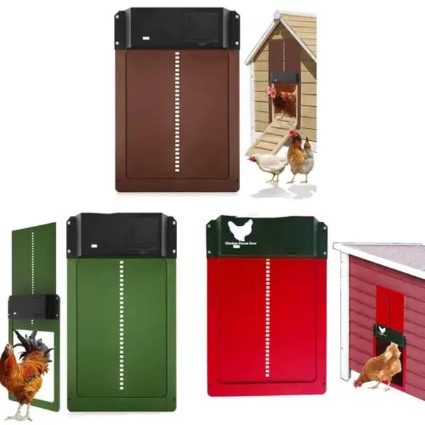 Automatic Chicken Coop Door, Waterproof Poultry Gate with Light Sensor, Smart Hen House Door