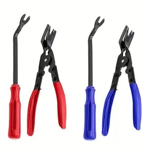 2pcs Auto Fastener Trim Removal Pliers Tool Kit, Hand Tools, Car Panel Clip Removal, Plastic Clip Push Pin Removal, Automotive Pry Tool Door Panel Dashboard Repair Set