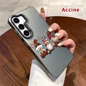 Phone Case Compatible with Samsung Galaxy S24 Plus S25 S23 S22 Ultra S23+ Festive Gnome Trio IMD Hybrid Shock-resistant Durable Hard Cover Gift for Boy