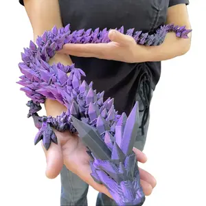 3D-printed 84 cm/60 cm ultra-long crystal dragon toy with flexible joints and vibrant colors; suitable for home and office decoration; creative collectible; perfect holiday gift; vibrant 3D dragon toy; exquisite craftsmanship; dragon decor.