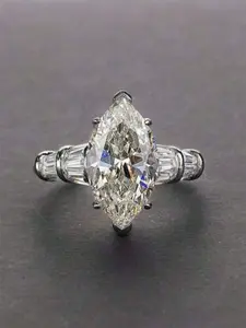 1 PC Glamorous Cubic Zirconia Ring Elegant Engagement Ring For Women For Wedding Engagement Party Jewelry Valentine's Day Gift