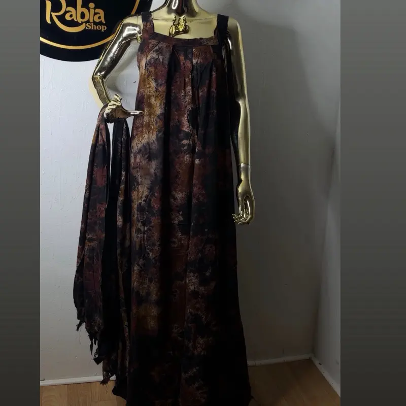 Rabia Welcome Dress - Elegant Long Dress with Floral Pattern, Perfect for Special Occasions, $35