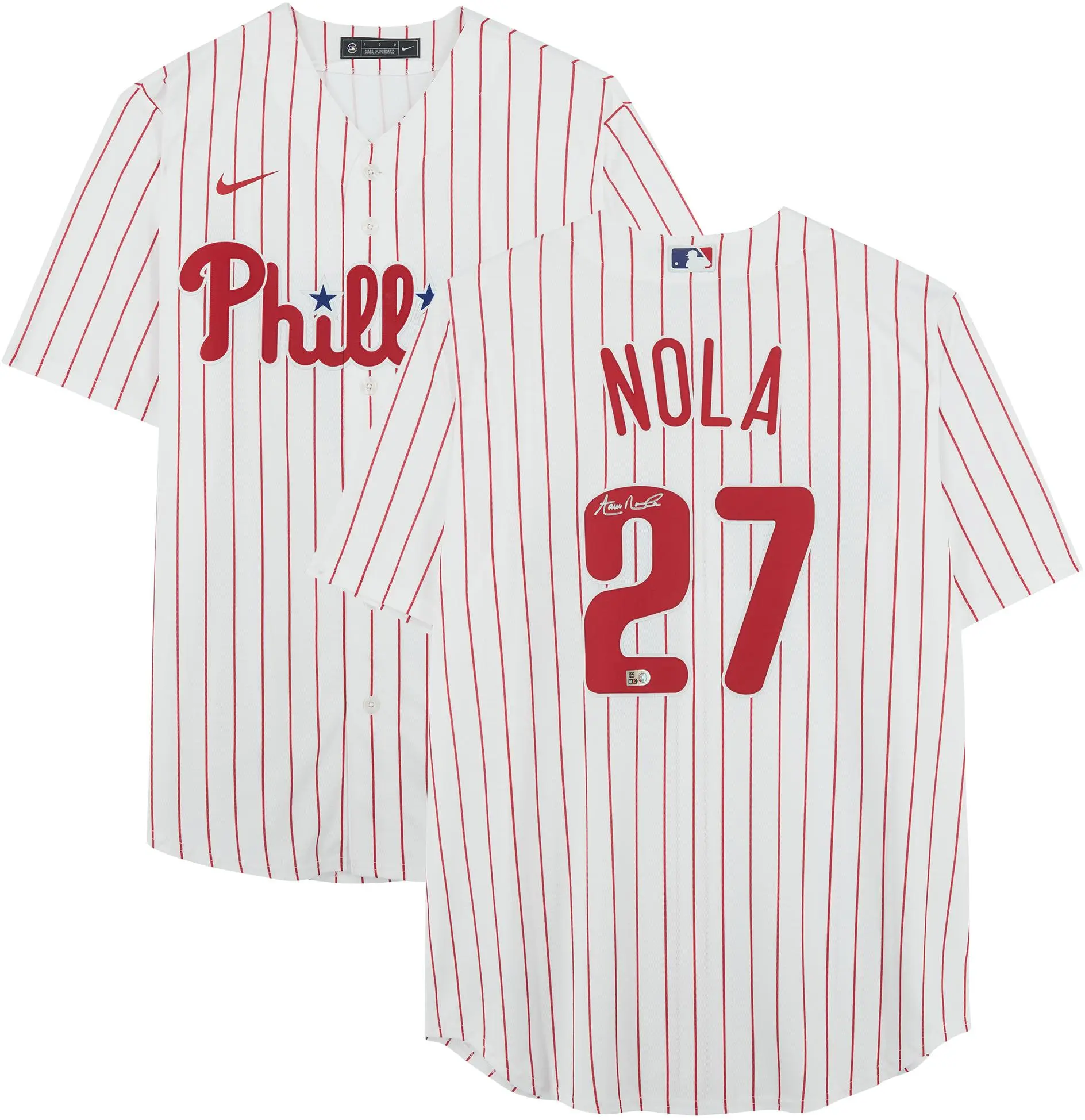 Aaron Nola Philadelphia Phillies Autographed White Nike Replica Jersey - Fanatics Authentic Certified