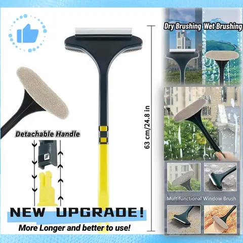 Cleaning Brush for Window Screen, 2026 New Multifunctional Window Screen Cleaning Brush Kit, 4 in 1  Window Screen Net Mesh Cleaner, 4 in 1 Window Washer Squeegee Kit, Window Nets Cleaning Pet Hair Brush, Door Window Gap Broove Home Clean Tool
