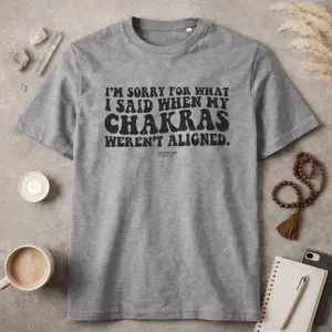 I’m Sorry — Organic Cotton Tee Funny T-Shirt, Spiritual Humor Top, Sarcastic Yoga Shirt, Funny Meditation, Chakra Alignment Shirt, Crewneck Organic Cotton Unisex Tshirt [GOTS + OCS Certified]