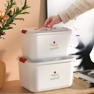 Multi-Use Storage Box – Medicine Organizer + Makeup Case, Portable First Aid Kit, Large Capacity Cosmetic Storage, Home & Travel Essential