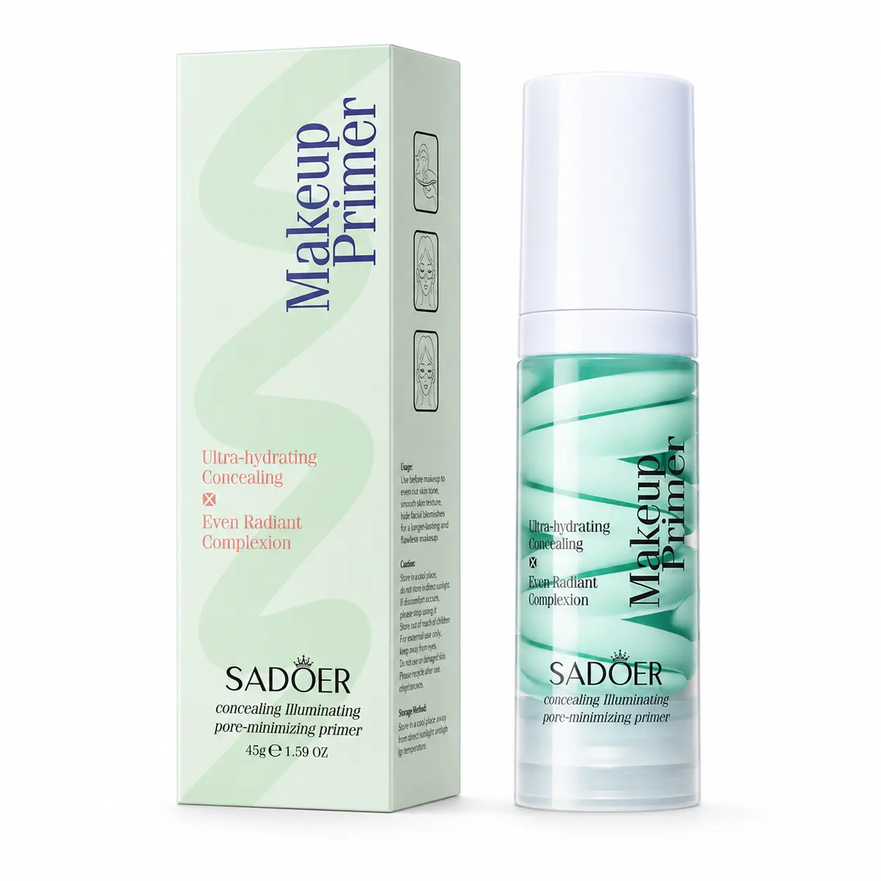 Makeup Primer for Face, Lightweight Face Primer Makeup Base, Smooth Makeup Application, Daily Makeup Prep Before Foundation, 45g