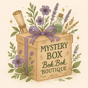A random mystery box item that i make and/or sell, glitter pens, tumblers, crystals, candles, sunglasses, hats, stationary and more