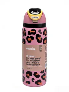 Owala 32oz insulated drink bottle can keep beverages hot or cold for up to 24 hours! It features dual drinking ports, with a straw and a direct sipper, and is a large-capacity portable option suitable for travel.