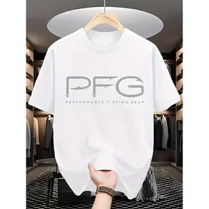 PFG Performance Fishing Gear Graphic Cotton T-Shirt, Valentine's Day Gift for Him , Fashion Oversized Comfort Outfit for Fishing Lover Friends