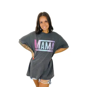Stitched Smile - "Retro Mama's Checkin' Out" Short Sleeve Graphic Tee - COLOR GROUP 1!