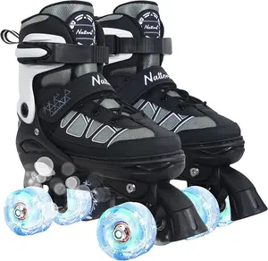 Nattork Adjustable Roller Skates for Kids - Black & white - Model 701 roller skate