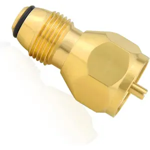 1LB  Tank Refill Adapter - Solid Brass Universal Mini Fill Adapter for Disposable Small Bottle