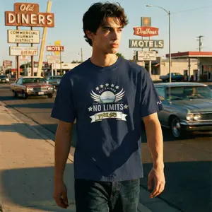 No Limits Unisex Organic Oversized High Neck T-Shirt