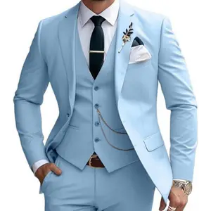 Men's evening gown European And American Men's Suit Three-piece Slim Dinner Party Dress