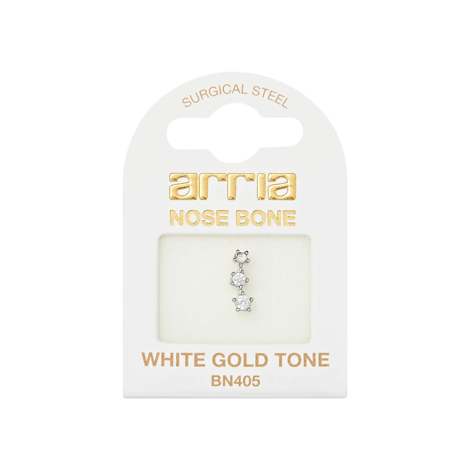 ARRIA BY KISS BN405 W.G NOSE BONE TRIPLE STUD