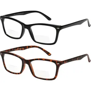 Bifocal Reading Glasses 2 Pack Fashion Comfort Quality Bifocal Readers for Men and Women