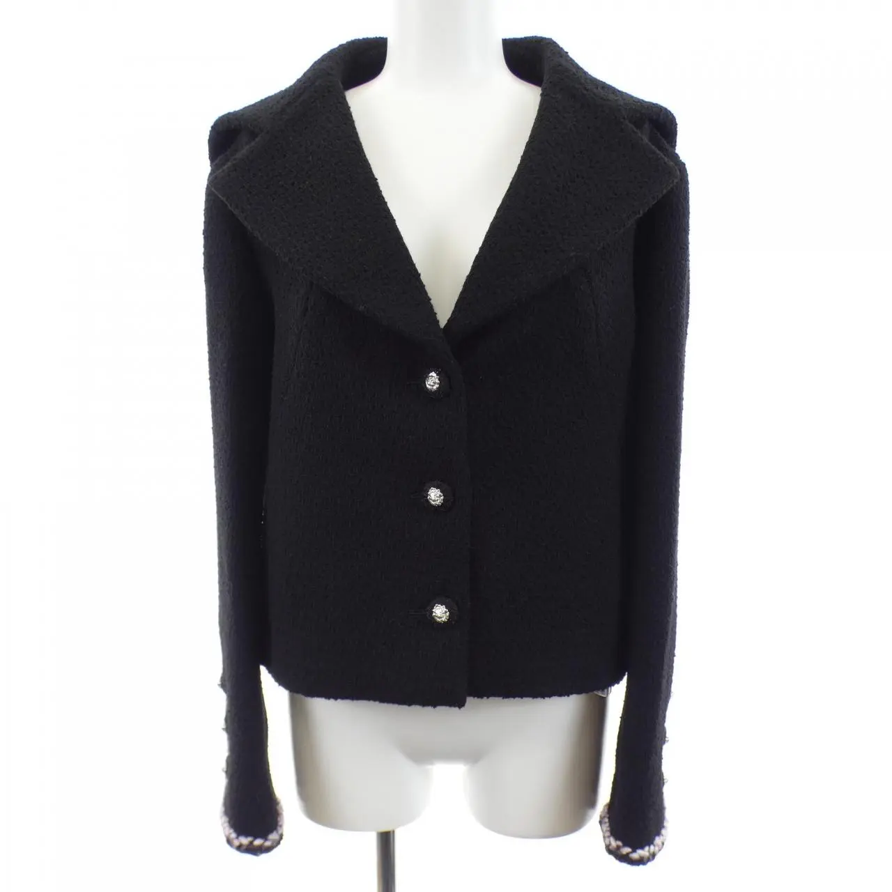 Pre-owned CHANEL Cashmere Small Leather Goods Blend Jacket