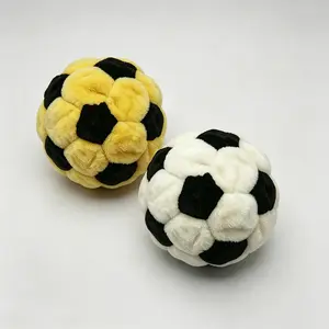 Retro Patchwork Bean Bag Footbag - Portable Soccer Trick & Kick Ball for Outdoor Fun hacky sack plush