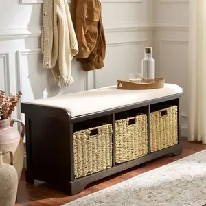 Varielle 47"W Storage Bench - dark chocolate