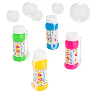 Birthday Bubble Bottles - 12 Pc.