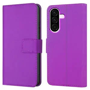 For Samsung Galaxy A10 A12 A13 A14 A15 A16 A17 A20 A21 A21s A22 A23 A24 A25 A26 A30 A31 A32 A33 A34 A35 A36 A40 A42 A50 A52 A53 A54 A55 A56 A70 A72 A73 Case PU Leather, Purple, Card Slot With Kickstand Wallet Flip Protective Phone Case Cover