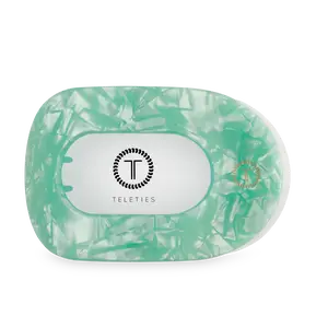 TELETIES - Spring Splash Large Flat Round Hair Clip - Lay Flat - Nearly Unbreakable