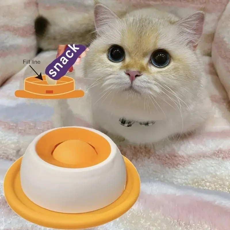 A Pet Licker Plate Wet Snacks Yogurt Lickers Slow Food Burns Energy Cleansing Mouth Suitable for Cats and Dogs -