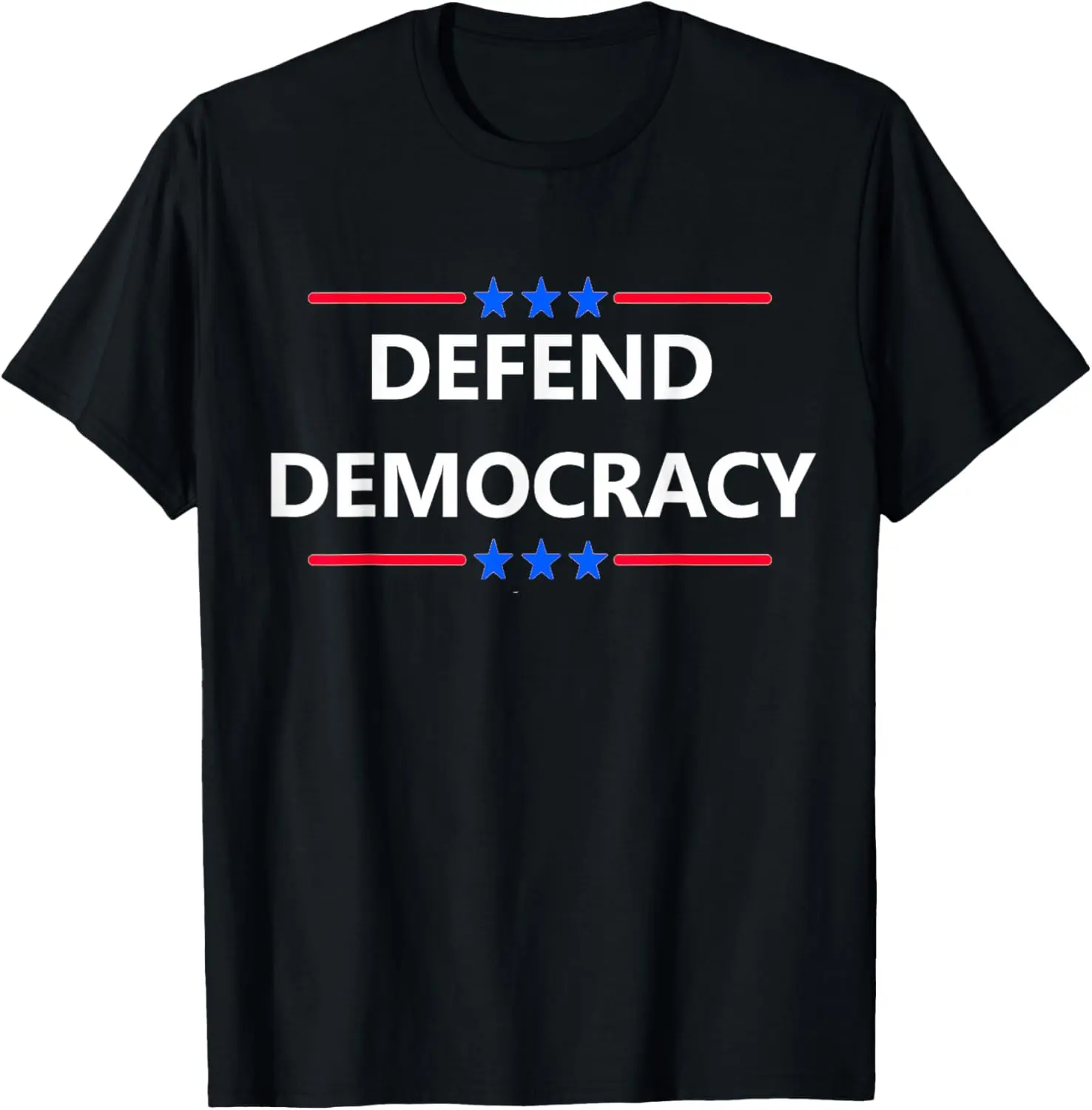 Men's Pure Cotton Casual Short-Sleeve Tshirt - USA Freedom Patriot Rally Vote, Defend Democracy Election Graphic Top, Soft Natural Fabric, Gift for Men