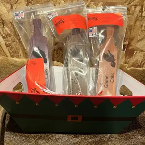 Box Call Gift Baskets Red Cedar Mahogany Purple Heart Walnut Maple Half Moon Made in U.S.A. Game Calls