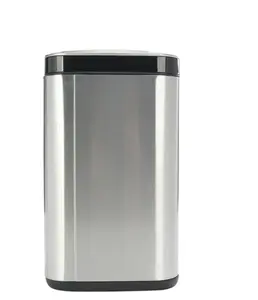 EcoTech 3.4 gal Stainless Steel Motion Sensor Bathroom Trash Can