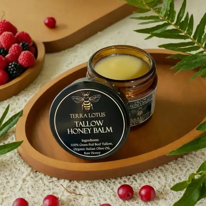 Citrus Organic Grass-Fed Beef Tallow Balm with Raw Honey - Handmade All-Natural Moisturizer for Soft, Smooth, Radiant Skin