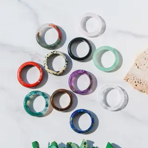 Natural Gemstone Crystal Ring
