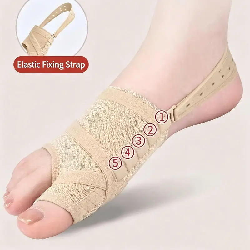 Unisex One Size Sporty Protective Gear - Big Toe Bunion Corrector Brace, Adjustable Foot Straightener, Comfortable Separator, Compression Support for Runners, Day-Night Wear Healthcare Tool