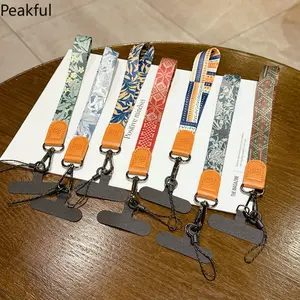 Phone Wrist Strap | Trending Vintage Pattern Wide Woven Lanyard | Ins Style Fashion Aesthetic Wristband | Soft Durable Anti-Lost Strap for Women, Perfect for Outdoor Travel, Shopping, Dating & Daily Streetwear Outfit