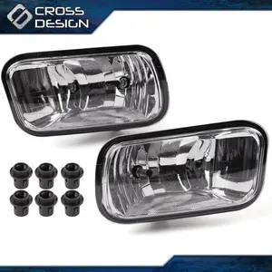 CROSSDESIGN Bumper Driving Fog Light Lamps Fit For 09-12 Dodge Ram 1500/ 10-18 2500 3500