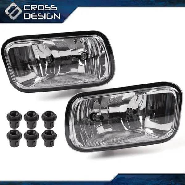CROSSDESIGN Automotive Bolt-On Bumper Driving Fog Lamps & Headlights Kit - OE Fitment Auxiliary Car Lighting Accessories, Night Driving Auto Part for 09-12 Dodge Ram 1500, 10-18 Ram 2500/3500, Auxiliary Lights