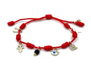 Seven Knots Powerful Handmade Amulet Bracelet For Women Red Cord with Unique Charms & Eye Design Handcrafted Jewelry