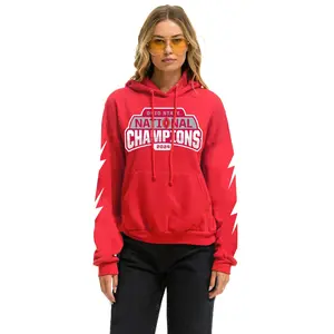 OHIO STATE CFP CHAMPIONS 2025 RELAXED PULLOVER HOODIE - RED