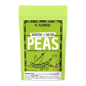 El Alebrije Roasted & Salted Green Peas 8 Oz - Chicharo con Sal - Delicious Healthy Snack - Premium Quality Protein