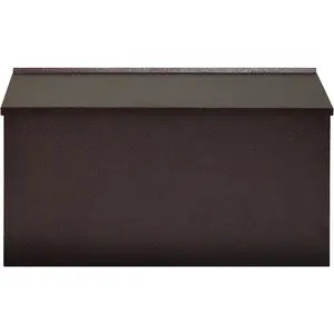 Wall-Mount Mailbox Large Mailbox for  Rust-Proof Galvanized Steel Box for Outside or Townhouse Horizontal Style, Bronze, 15.7" x 4.3" x 9.4"