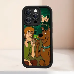 Scooby Doo & Shaggy Funny Cartoon Phone Case for Anime & Horror Comedy Fans, Compatible with iPhone 17 Air 16 15 14 13 12 11 Pro Max Plus