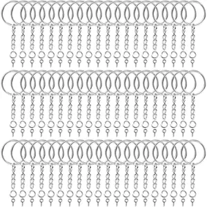 360 count  Bulk, 120 count  Rings with Chain and Open Jump Ring with Screw Eye Pins for Crafts and  Making
